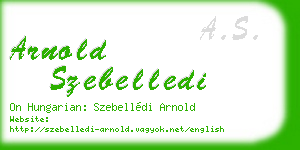 arnold szebelledi business card