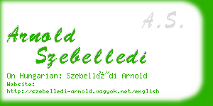 arnold szebelledi business card